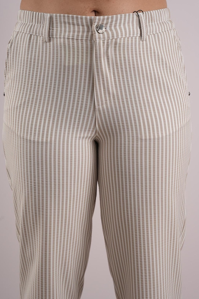 Çizgili Mom Pantalon
