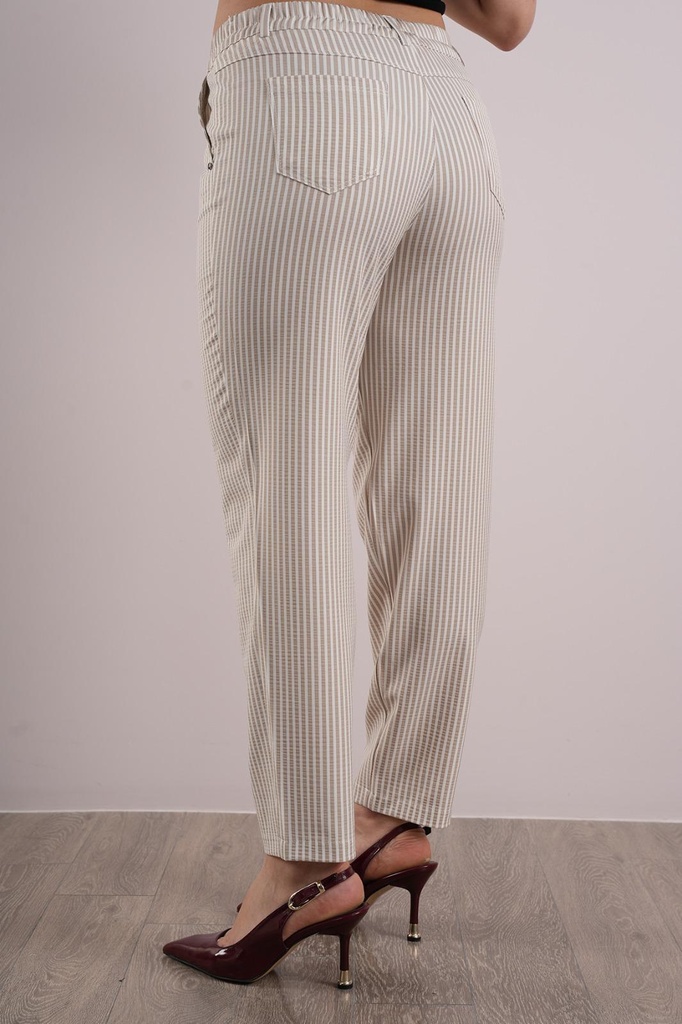 Çizgili Mom Pantalon