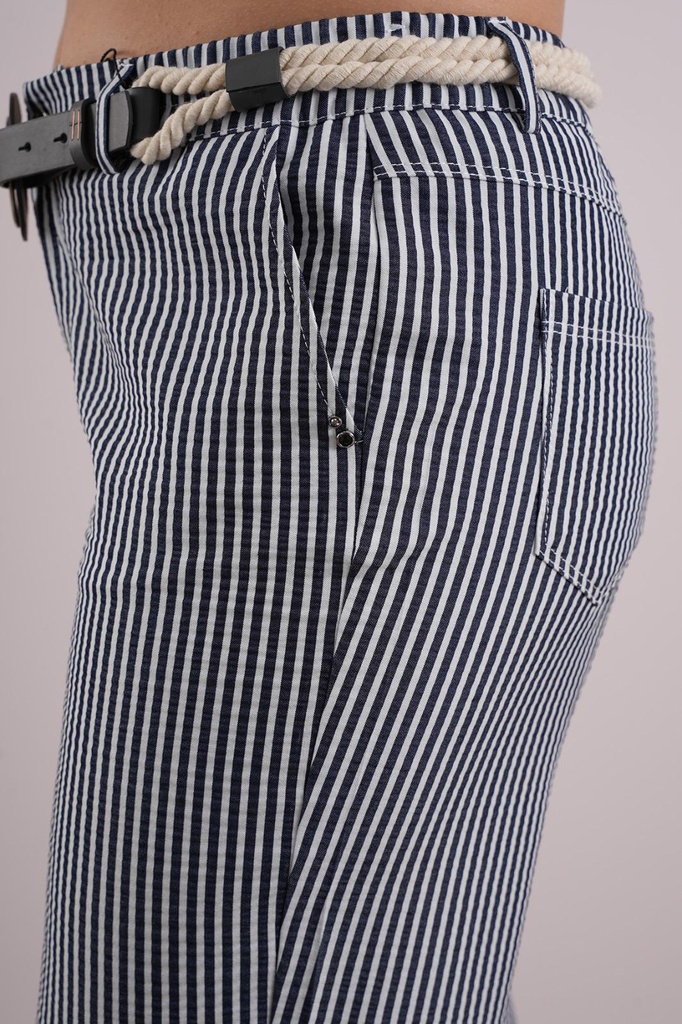 Çizgili Mom Pantalon