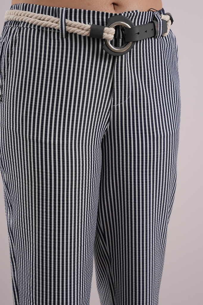 Çizgili Mom Pantalon
