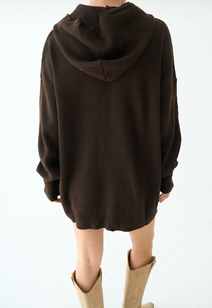 TRİKO KAPÜŞONLU CEPLİ KAZAK