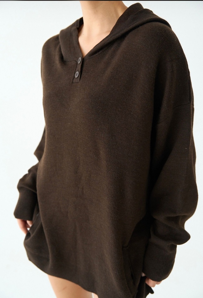 TRİKO KAPÜŞONLU CEPLİ KAZAK