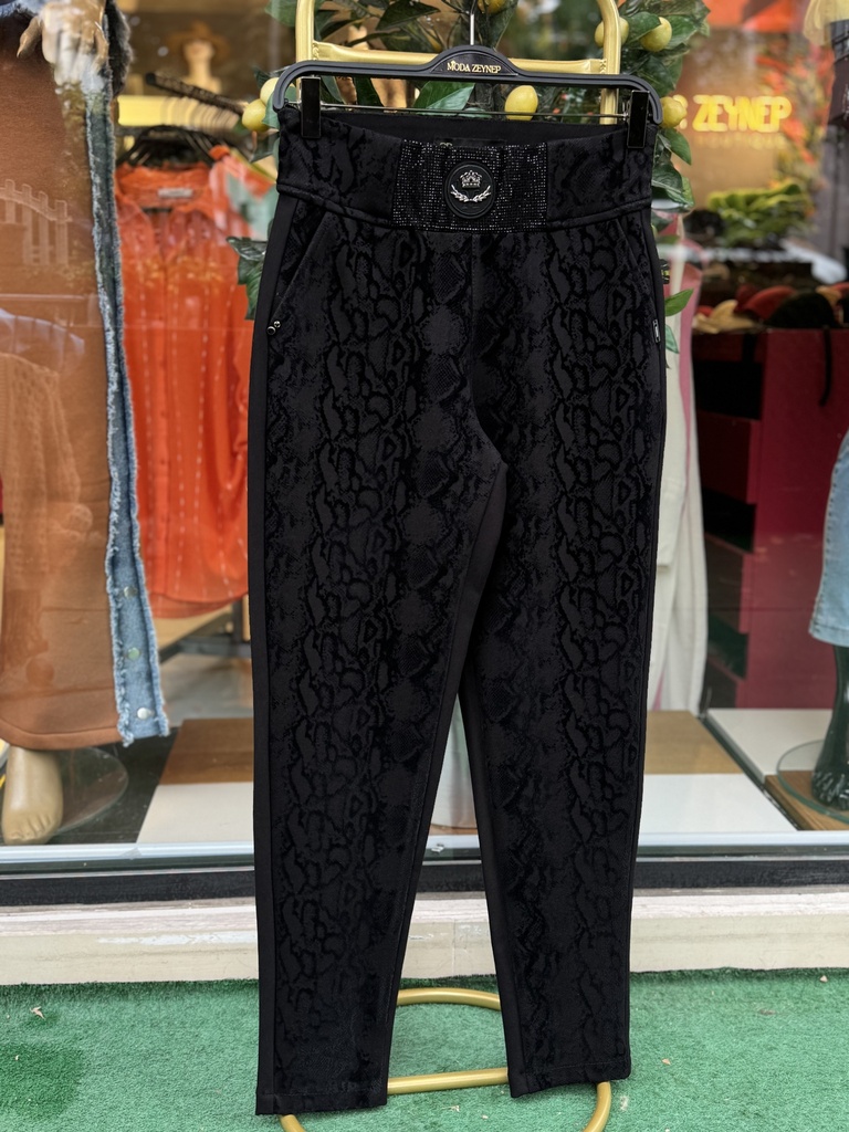 İthal Çelik örme desenli Pantalon 