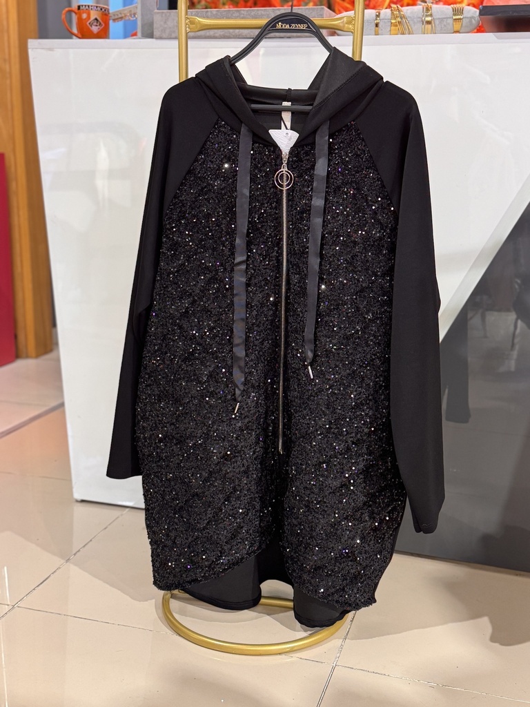 İTALY PUL İŞLEMELİ UZUN CEKET