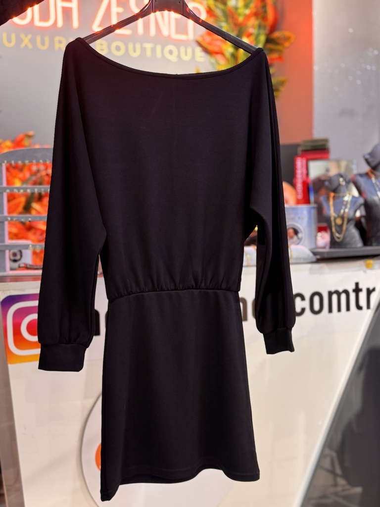 MODAL KUMAŞ DÜŞÜK OMUZ ŞAHANE ELBİSE 🌸