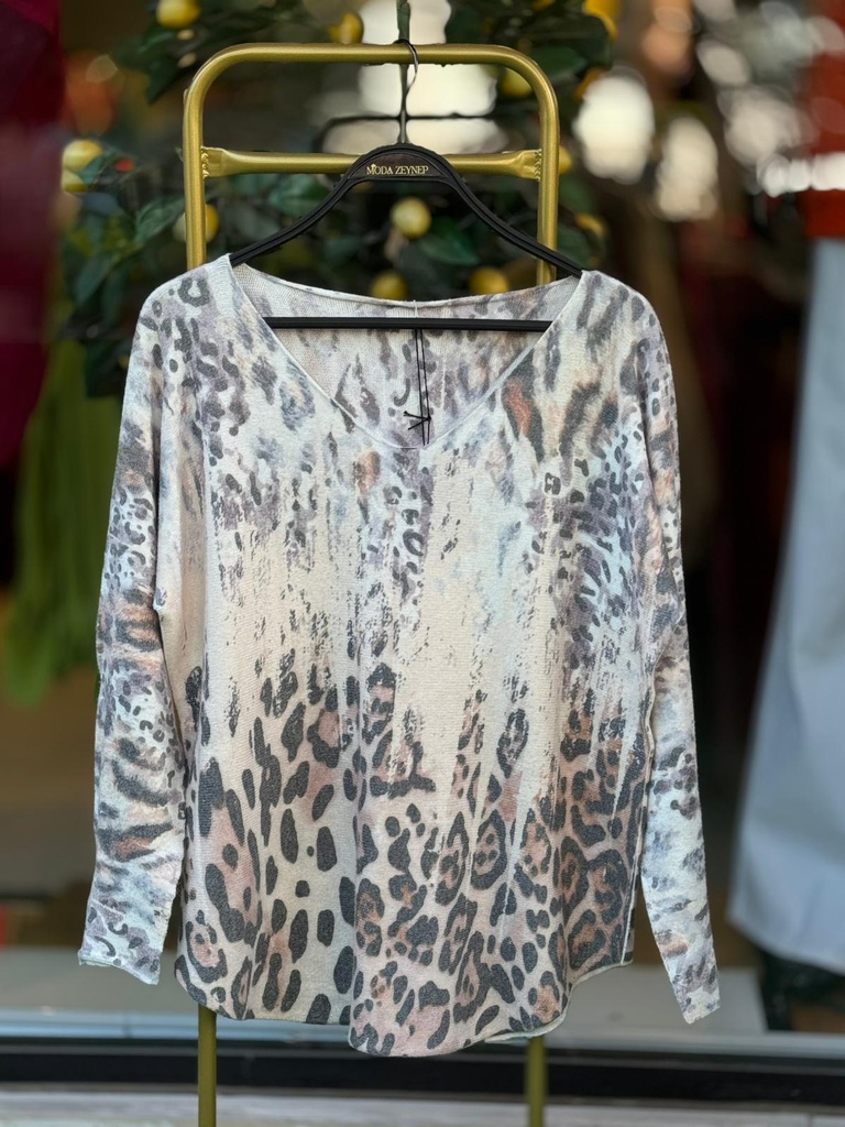 İtaly Kazak Leopar Desenli