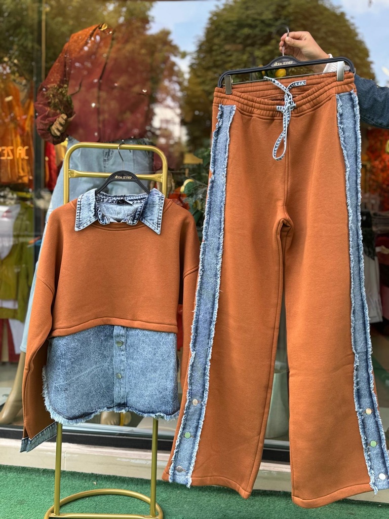 TASARIM JEAN DETAYLI EŞOFMAN TAKIMI