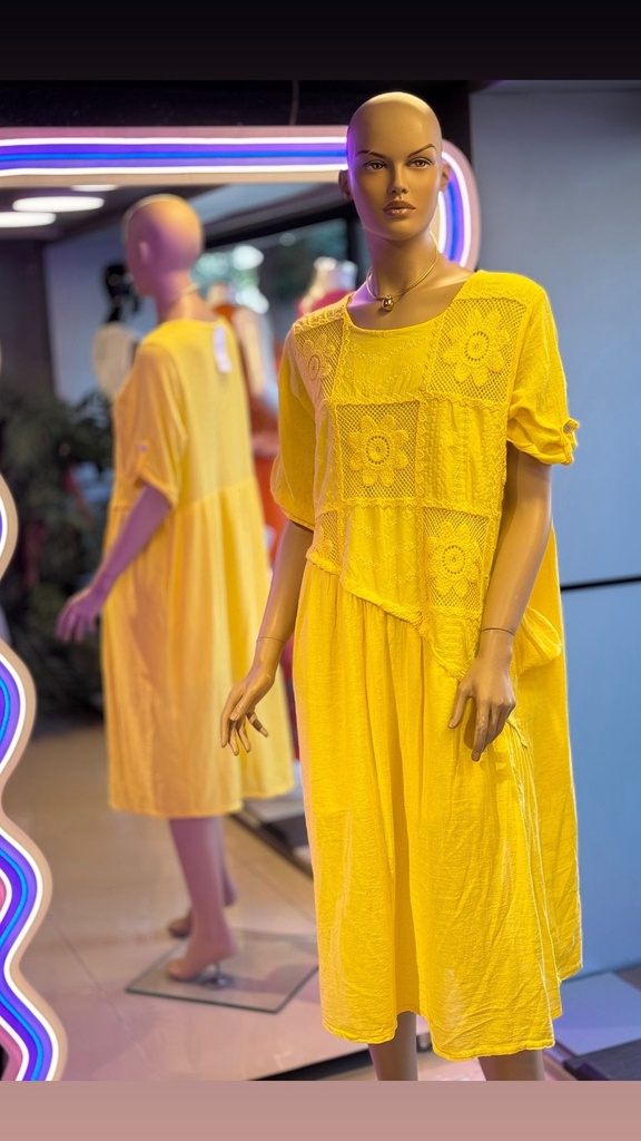 İTALY HAM KETEN ELBİSE