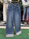 TAŞLI BOL PAÇA FULL LİKRALI JEANS