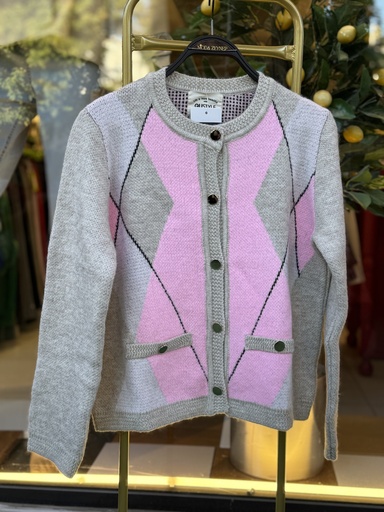 BAKLAVA DESEN ÖRGÜ HIRKA 